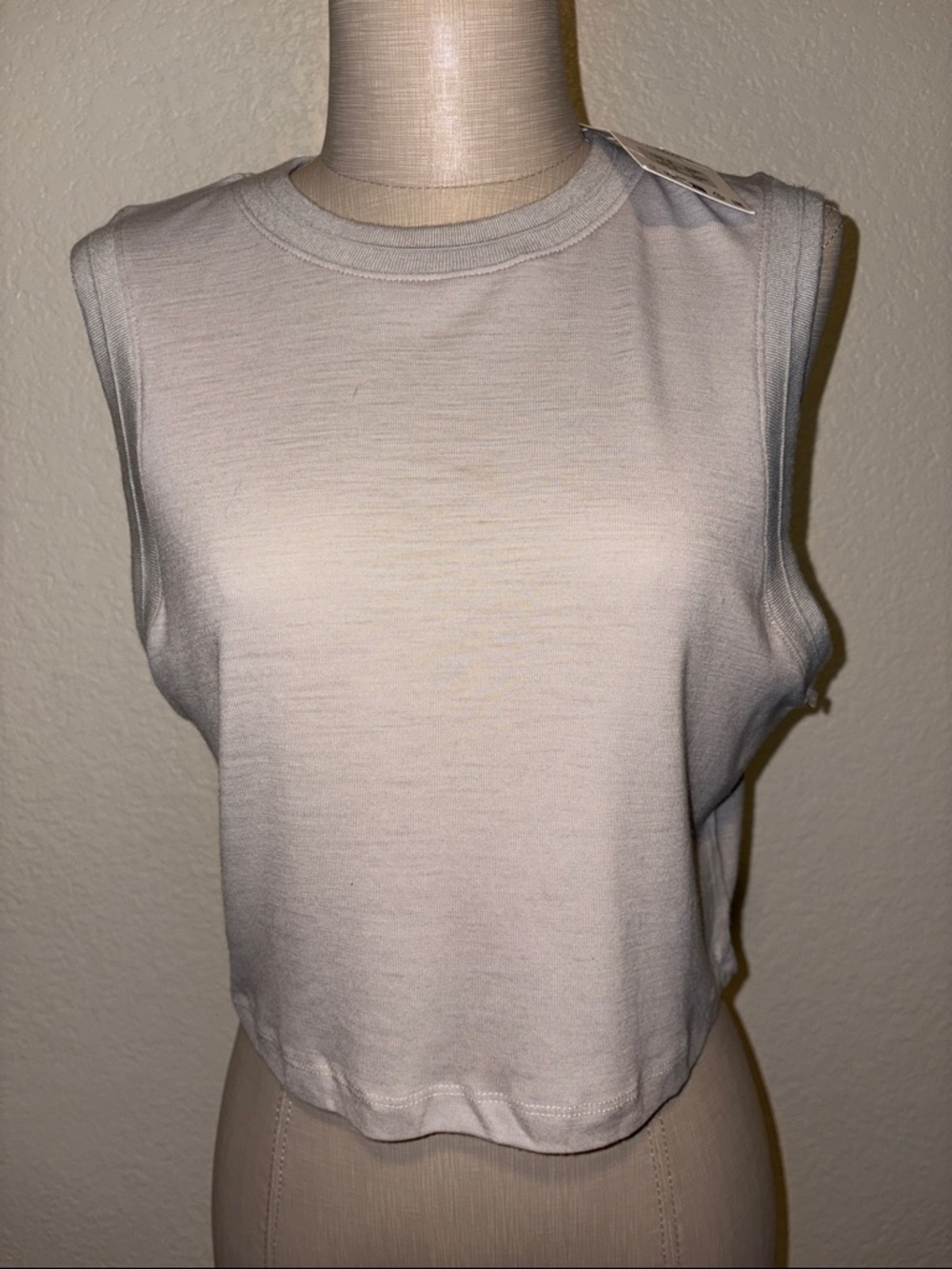 Zara Light Gray Layered Sleeveless Tank Top